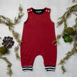 Load image into Gallery viewer, TroubleBoy® Black, Red, or Gray Blank Romper with Striped Cuff