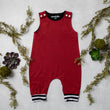 Load image into Gallery viewer, TroubleBoy® Black, Red, or Gray Blank Romper with Striped Cuff