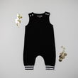 Load image into Gallery viewer, TroubleBoy® Black, Red, or Gray Blank Romper with Striped Cuff