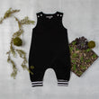 Load image into Gallery viewer, TroubleBoy® Black, Red, or Gray Blank Romper with Striped Cuff