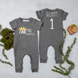 Load image into Gallery viewer, "Mr. Onederful" Slim Fit 1st Birthday Short Sleeve Romper