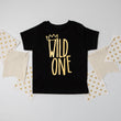 Load image into Gallery viewer, "Wild One" First Birthday Bodysuit/T-Shirt with Gold Writing