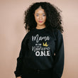 Load image into Gallery viewer, "Mama, Dad of the Notorious One"  Hip Hop Themed Custom Parent Sweatshirt
