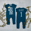 Load image into Gallery viewer, "Wild One" Slim Fit First Birthday Romper