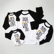 Load image into Gallery viewer, Brother Sister of the Wild One Sibling Raglan. 1st Birthday Sibling Shirt. Baseball Shirt. Cousin. Toddler Youth. Matching Family T-Shirts. Parent Of The Wild One. Wild Things.