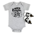 Load image into Gallery viewer, "Sorry We're Late & I'm The Reason We're Late" Mommy & Me Tees