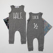 Load image into Gallery viewer, "Half" Slim Fit Sleeveless 1/2 Birthday Romper