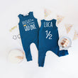 Load image into Gallery viewer, Gray "Halfway to Becoming Wild One" Slim Fit Birthday Romper