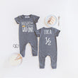 Load image into Gallery viewer, Aegean Blue "Halfway to Becoming Wild One" Slim Fit Birthday Romper