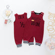 Load image into Gallery viewer, Gray Wild One Half Birthday Romper with Striped Cuff