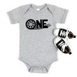 Load image into Gallery viewer, "One" Racecar Themed First Birthday T-shirt/Bodysuit