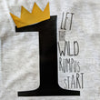 Load image into Gallery viewer, "Wild Rumpus" First Birthday Romper with Knee Patch