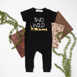 Load image into Gallery viewer, Black "Two WIld" Jungle Slim Fit Second Birthday Romper