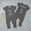 Load image into Gallery viewer, Black "It's My Beary First Birthday" Slim Fit 1st Birthday Romper