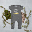 Load image into Gallery viewer, Black "Two WIld" Jungle Slim Fit Second Birthday Romper