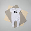 Load image into Gallery viewer, Black "Two" Airplane Slim Fit 2nd Birthday Romper