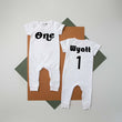 Load image into Gallery viewer, Black "One" Retro Slim Fit 1st Birthday Romper