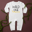 Load image into Gallery viewer, "Wild One" Jungle Themed Long Sleeve Romper