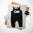 Load image into Gallery viewer, "One" Racecar Themed First Birthday Personalized Ringed Romper