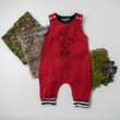 Load image into Gallery viewer, Gray "It's My Beary First Birthday" Birthday Romper with Striped Cuff