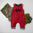Load image into Gallery viewer, Gray "One" Airplane Themed Birthday Romper with Striped Cuff