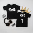 Load image into Gallery viewer, "One" Racecar Themed First Birthday T-shirt/Bodysuit