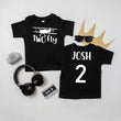 Load image into Gallery viewer, "Two Fly" Airplane Themed 2nd Birthday Personalized T-shirt/Bodysuit