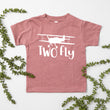 Load image into Gallery viewer, "Two Fly" Airplane Themed 2nd Birthday Personalized T-shirt/Bodysuit