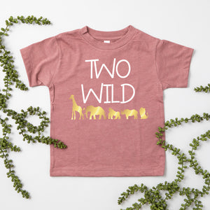 "Two Wild" Jungle Themed Second Birthday T-shirt/Bodysuit