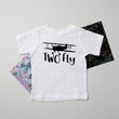 Load image into Gallery viewer, "Two Fly" Airplane Themed 2nd Birthday Personalized T-shirt/Bodysuit
