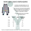 Load image into Gallery viewer, ONE First Birthday Navy & White Romper