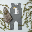 Load image into Gallery viewer, "Wild Rumpus" Slim Fit First Birthday Romper 12 mo-VIP