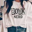 Load image into Gallery viewer, Book Nerd. Bookish. Sweatshirt. Gift for Readers. Book Club Gift. Christmas. Back to School. Teacher Gift. Book worm.