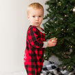 Load image into Gallery viewer, Christmas 2025 Personalized Red and Black Buffalo Print Romper