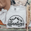 Load image into Gallery viewer, Great Adventures Camp Sweatshirt. Summer Adventure Graphic Tee. Vacation Shirt For Women. Family Camper Gift. Camping Crew. Campers Gift.