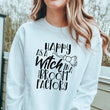 Load image into Gallery viewer, "Happy as a Witch in a Broom Factory" Halloween Sweatshirt