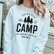 Load image into Gallery viewer, Camping in Luxury Hotels. Vacation Sweatshirt for Women. Sweatshirt. Glamping Outfit. Nature. Group Pictures. Travel. Party. Relax. Camp.