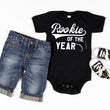 Load image into Gallery viewer, "Rookie of the Year" 1st Birthday Personalized Baseball T-shirt/Bodysuit