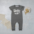 Load image into Gallery viewer, "Rookie of the Year" Baseball Slim Fit 1st Birthday Romper