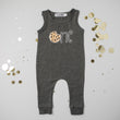 Load image into Gallery viewer, Aegean Blue "One" Slim Fit Cookie Themed Sleeveless Romper