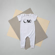 Load image into Gallery viewer, Aegean Blue "One" Moon Slim Fit Space Themed 1st Birthday Romper