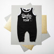 Load image into Gallery viewer, "Rookie of the Year" First Birthday Baseball Ringed Romper