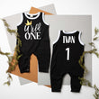 Load image into Gallery viewer, New "Wild One" First Birthday Ringed Romper