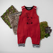 Load image into Gallery viewer, Teddy Bear Themed 1st Birthday Romper with Striped Cuff