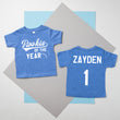 Load image into Gallery viewer, "Rookie of the Year" 1st Birthday Personalized Baseball T-shirt/Bodysuit