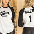Load image into Gallery viewer, "Mom / Dad  of the Rookie" Customized Raglan with Name on Back