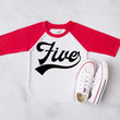 Load image into Gallery viewer, Five Baseball Raglan