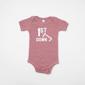 1st Down Football Personalized 1st Birthday T-shirt or Bodysuit