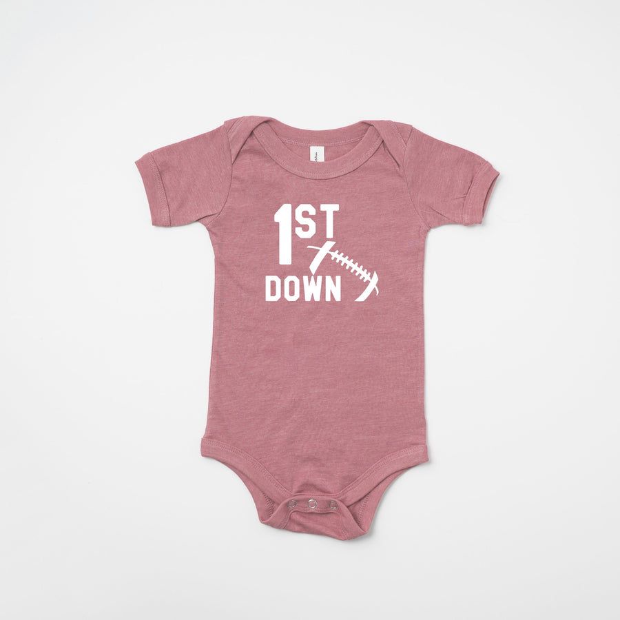 1st Down Football Personalized 1st Birthday T-shirt or Bodysuit