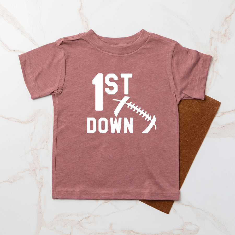 1st Down Football Personalized 1st Birthday T-shirt or Bodysuit